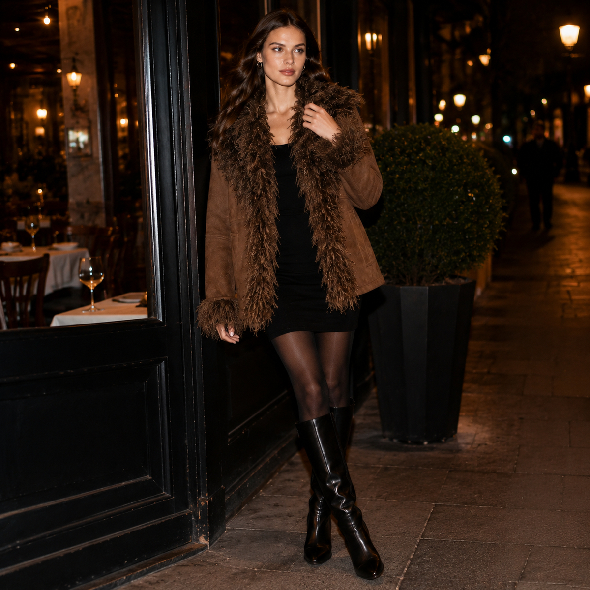 Cocoa After Dark Shag Jacket