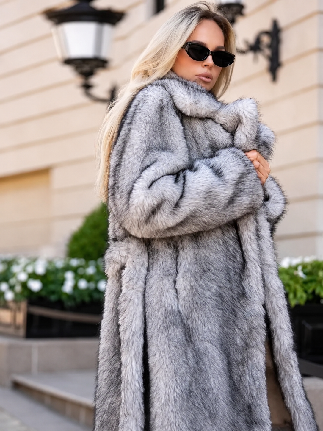Silver Lining Heiress Faux Fur Coat
