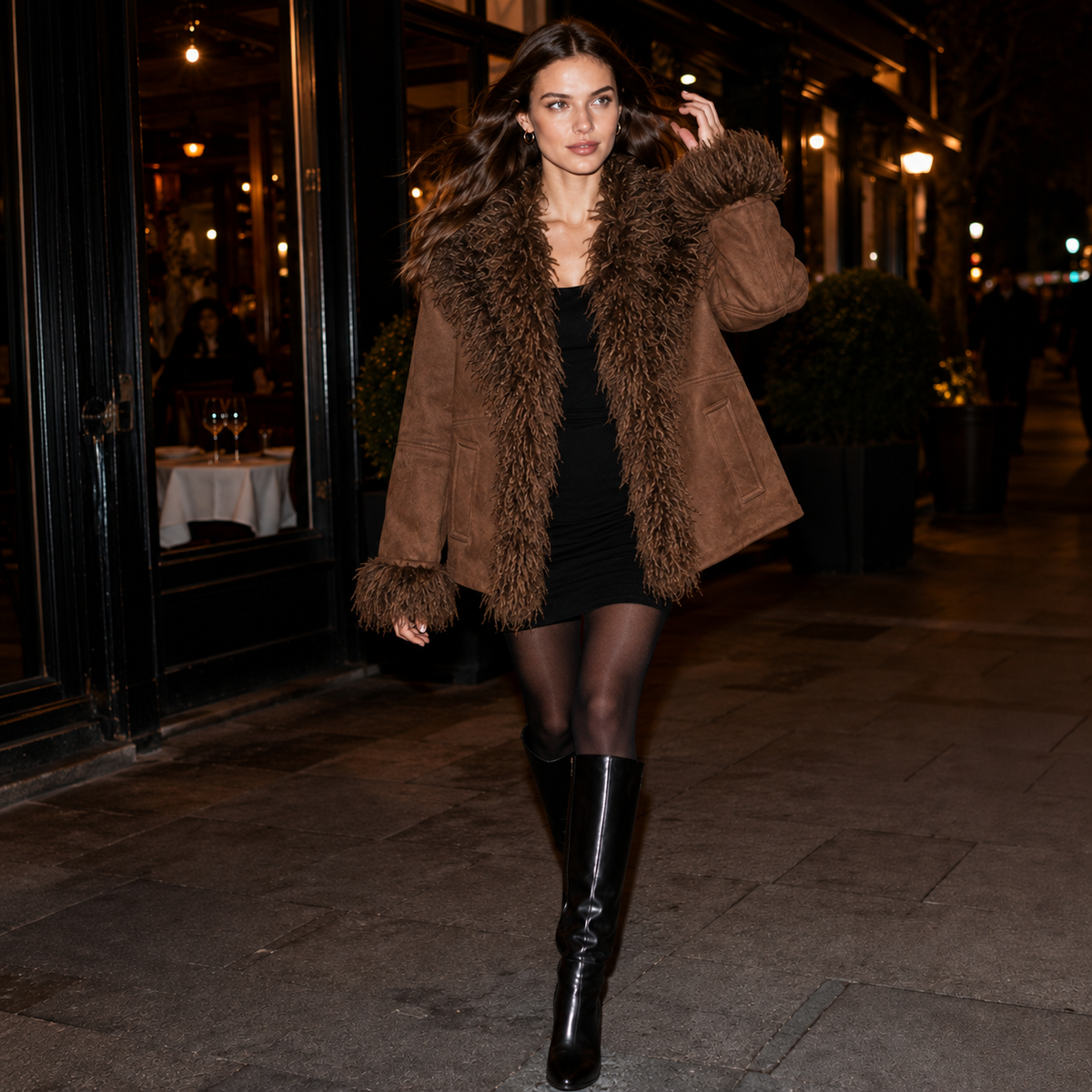 Cocoa After Dark Shag Jacket