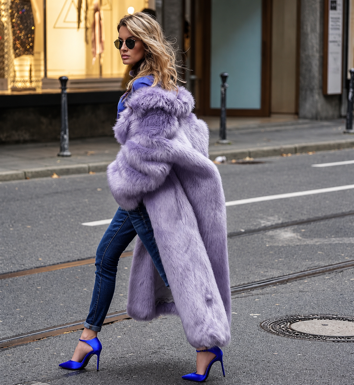 Main Character Energy Faux Fur Coat