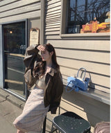 Off Duty Plaid Midi Skirt