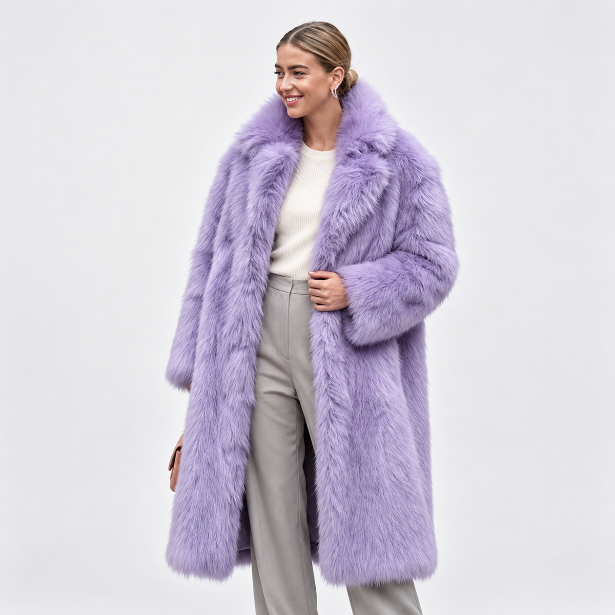 Main Character Energy Faux Fur Coat