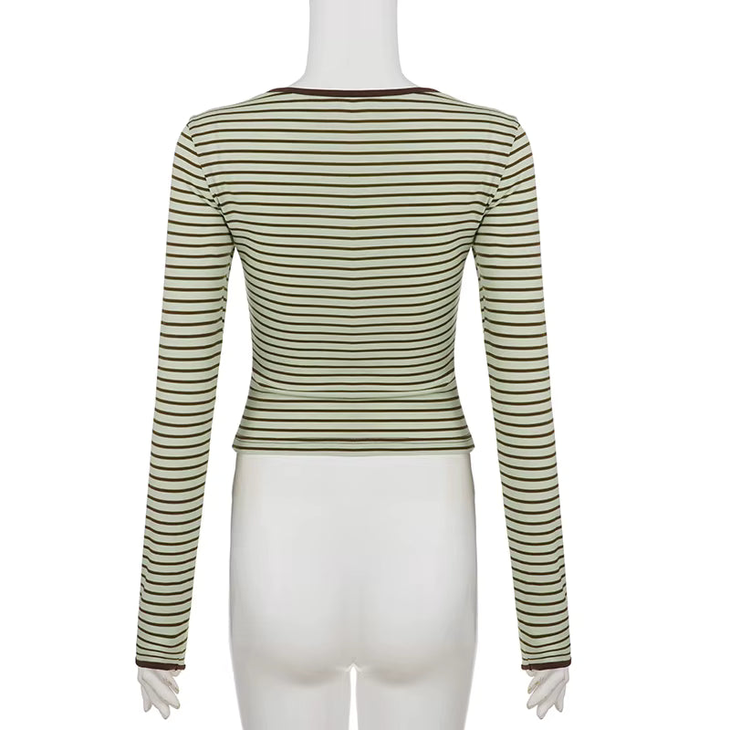 Sage Stripe Second Skin Top