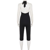 Raven Eyelet Capri Jumpsuit
