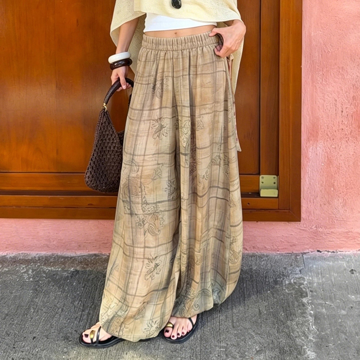 Desert Sketch Wide-Leg Pants