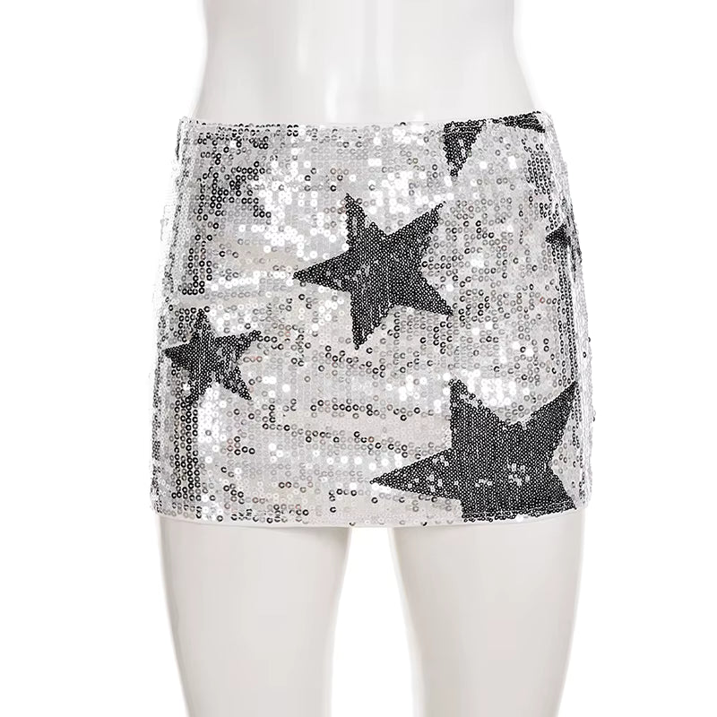 Starlight Dazzle Sequin Mini Skirt