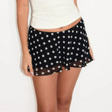 Dot After Dark Mini Skirt