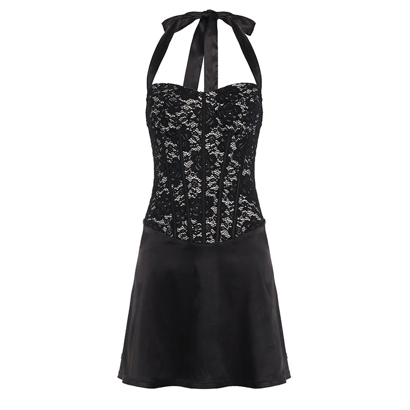 Noir Kiss Mini Dress