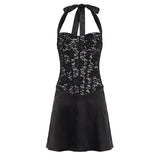 Noir Kiss Mini Dress