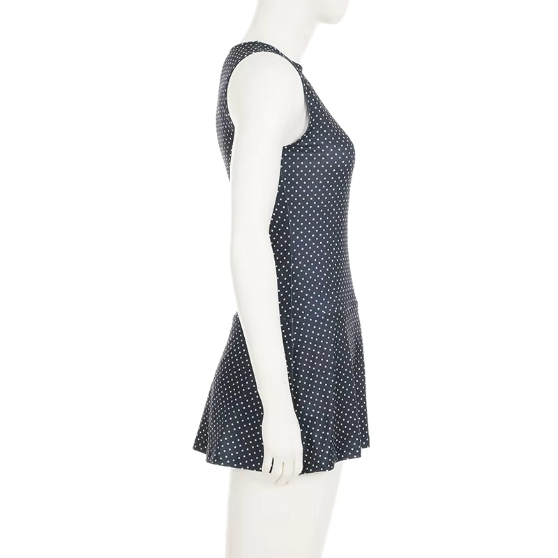 Soho After Dark Polka Dot  Mini Dress