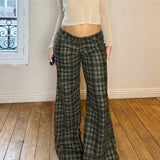 Campus Crush Plaid Flare Pants