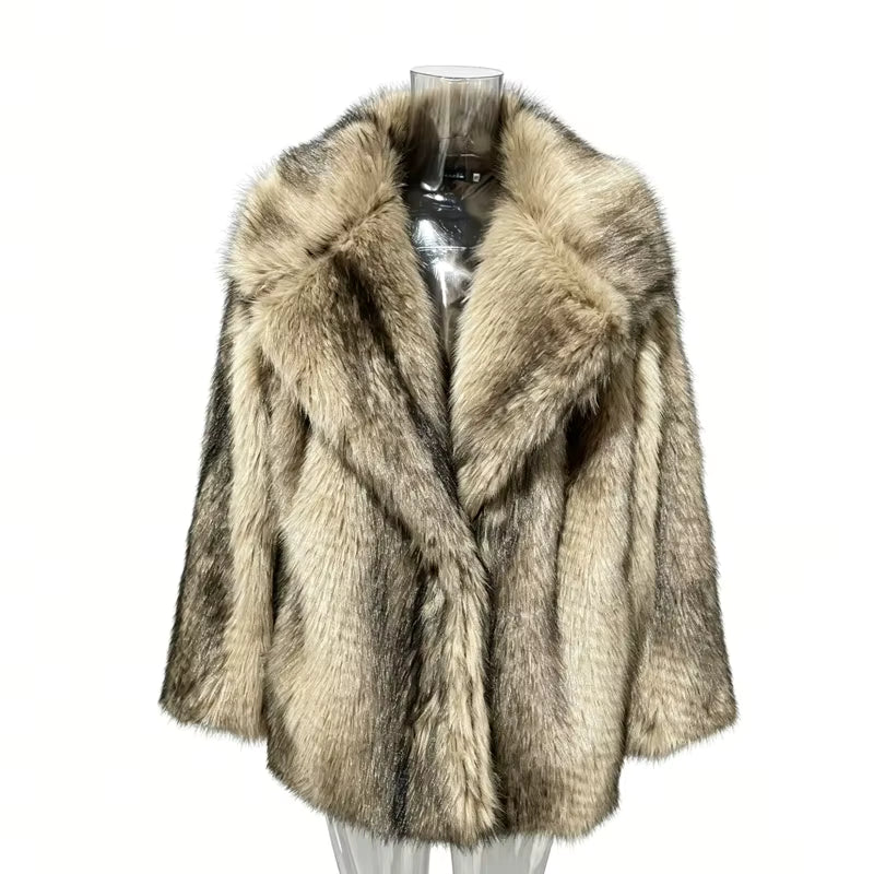 Honeyed Heiress Faux Fur Coat