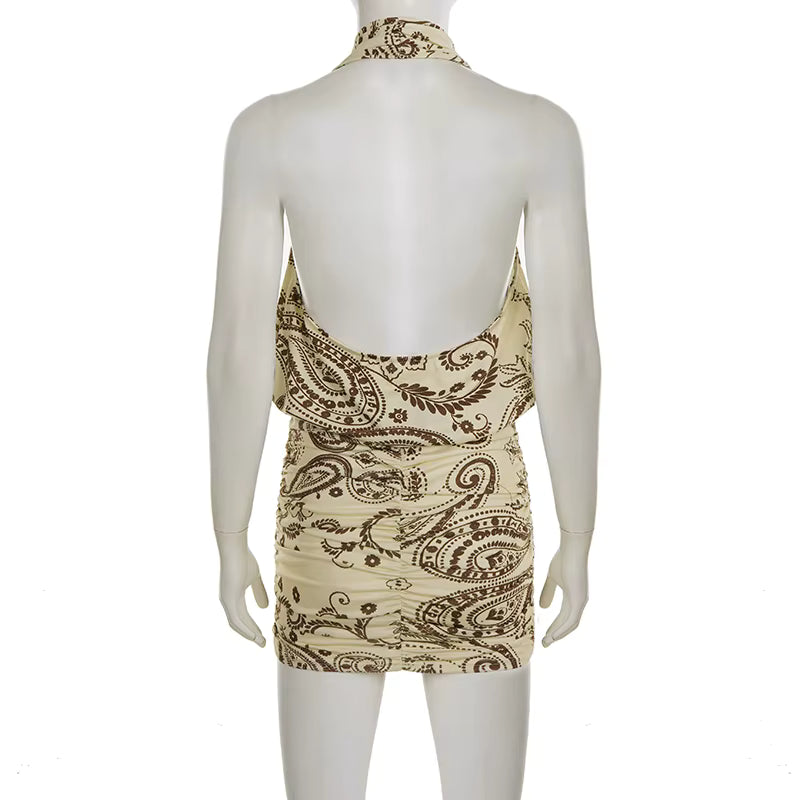 Vanilla Paisley Mini Dress