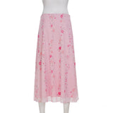 Blushing Petals Maxi Skirt