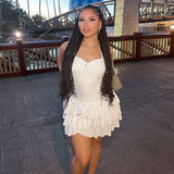Sweetheart Ruffle Mini Dress