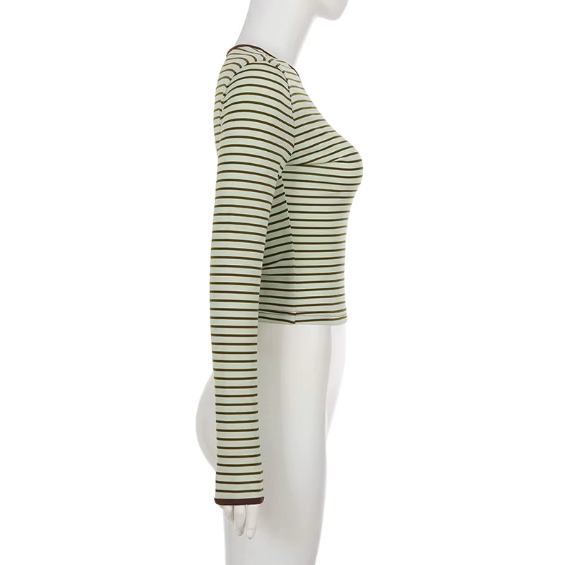 Sage Stripe Second Skin Top