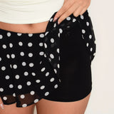 Dot After Dark Mini Skirt