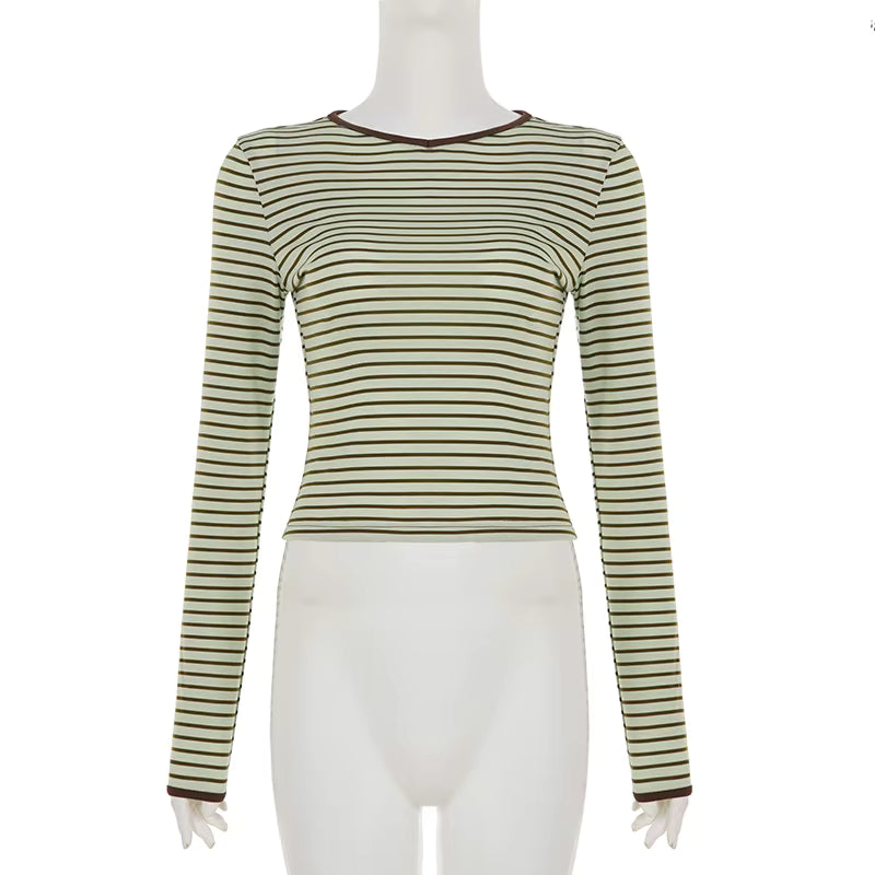 Sage Stripe Second Skin Top