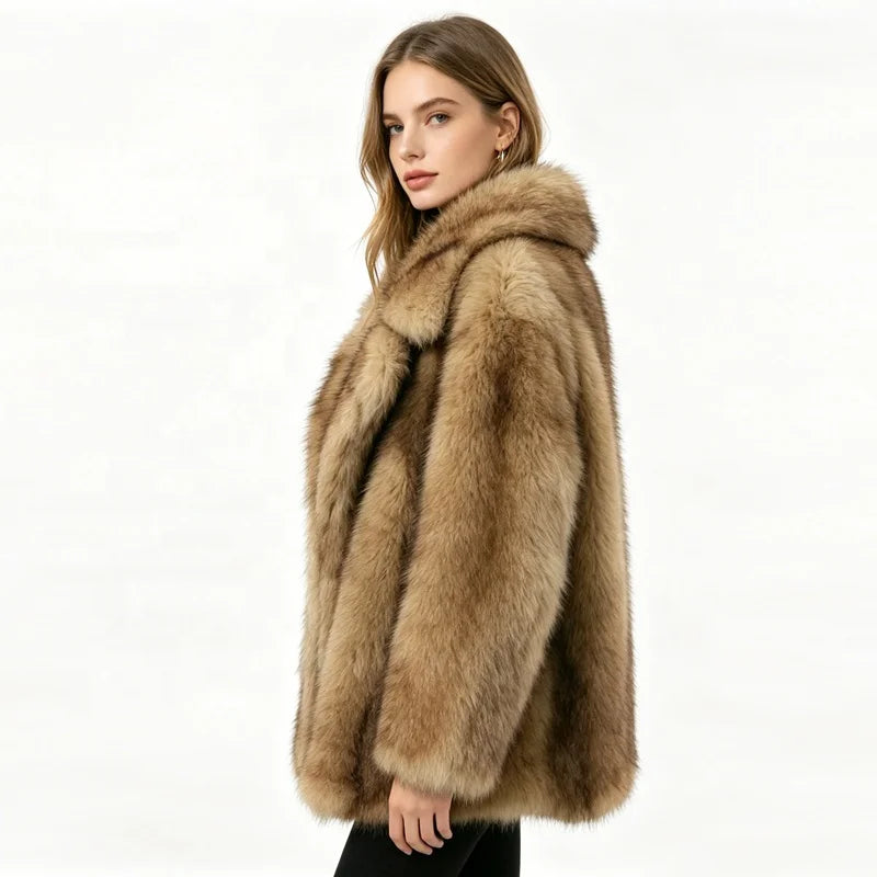 Honeyed Heiress Faux Fur Coat