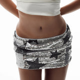 Starlight Dazzle Sequin Mini Skirt