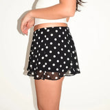 Dot After Dark Mini Skirt