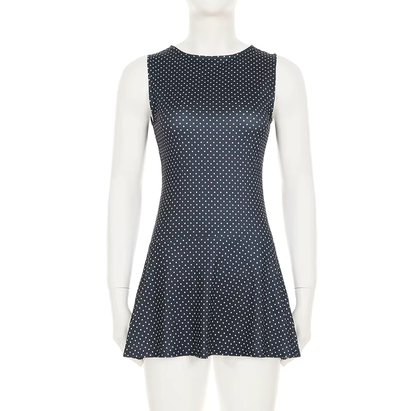 Soho After Dark Polka Dot  Mini Dress