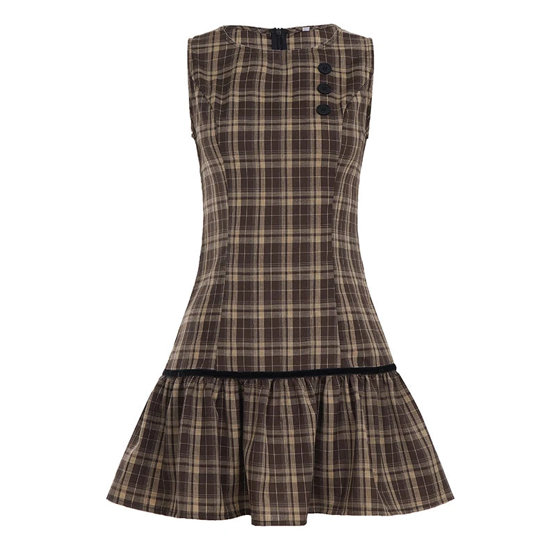 Kensington Plaid Midi Dress