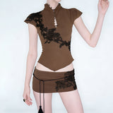 Midnight Mocha Lace Set