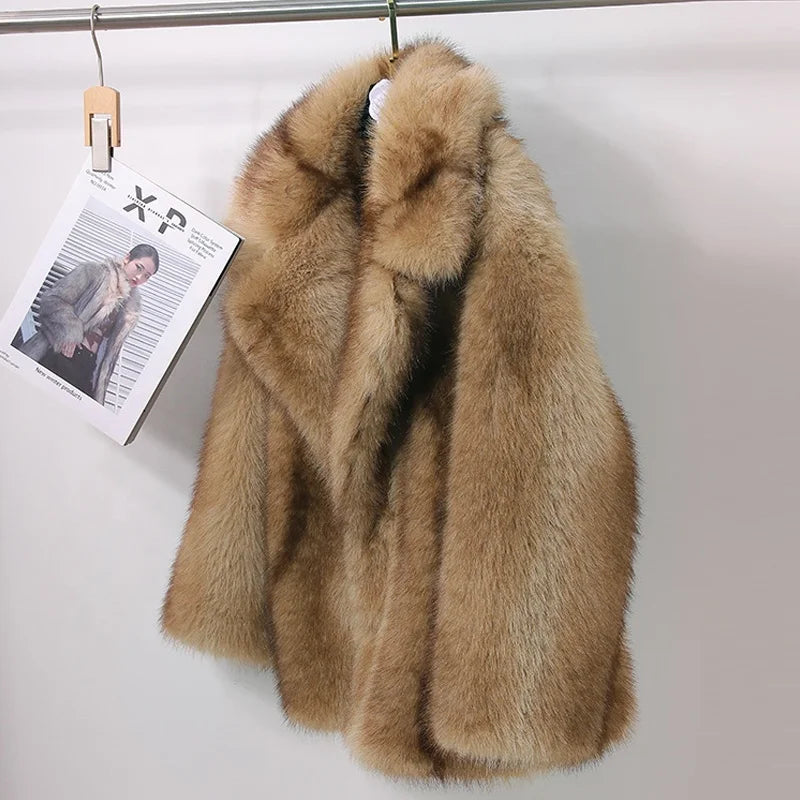 Honeyed Heiress Faux Fur Coat
