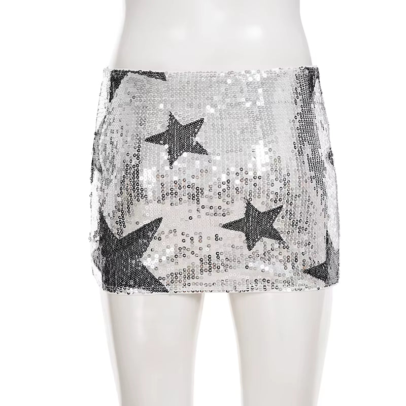 Starlight Dazzle Sequin Mini Skirt