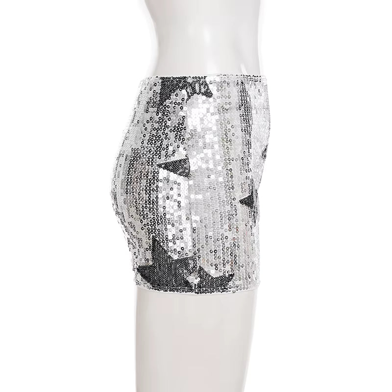 Starlight Dazzle Sequin Mini Skirt