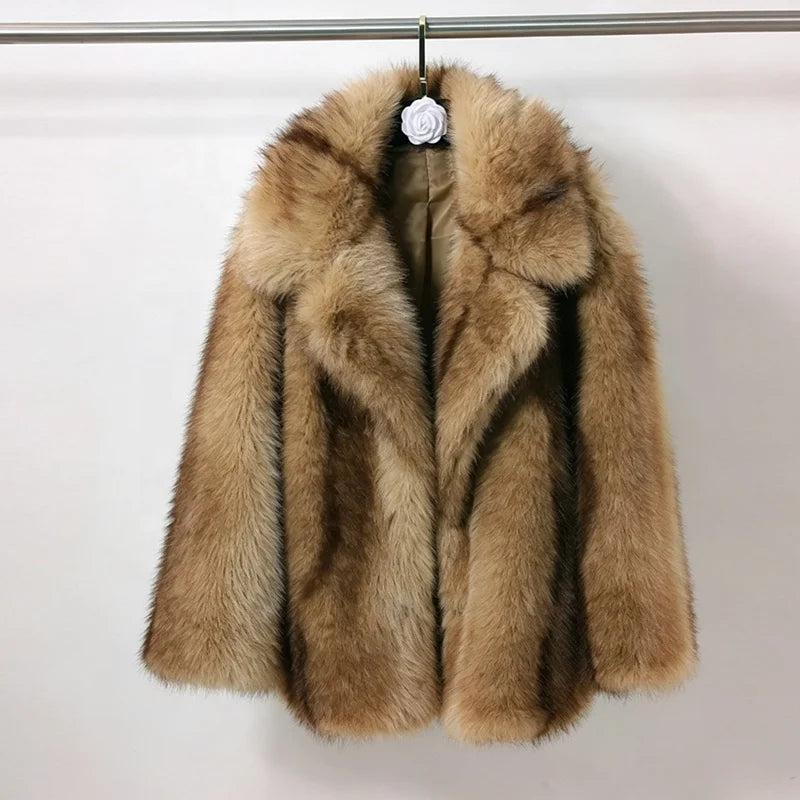 Honeyed Heiress Faux Fur Coat