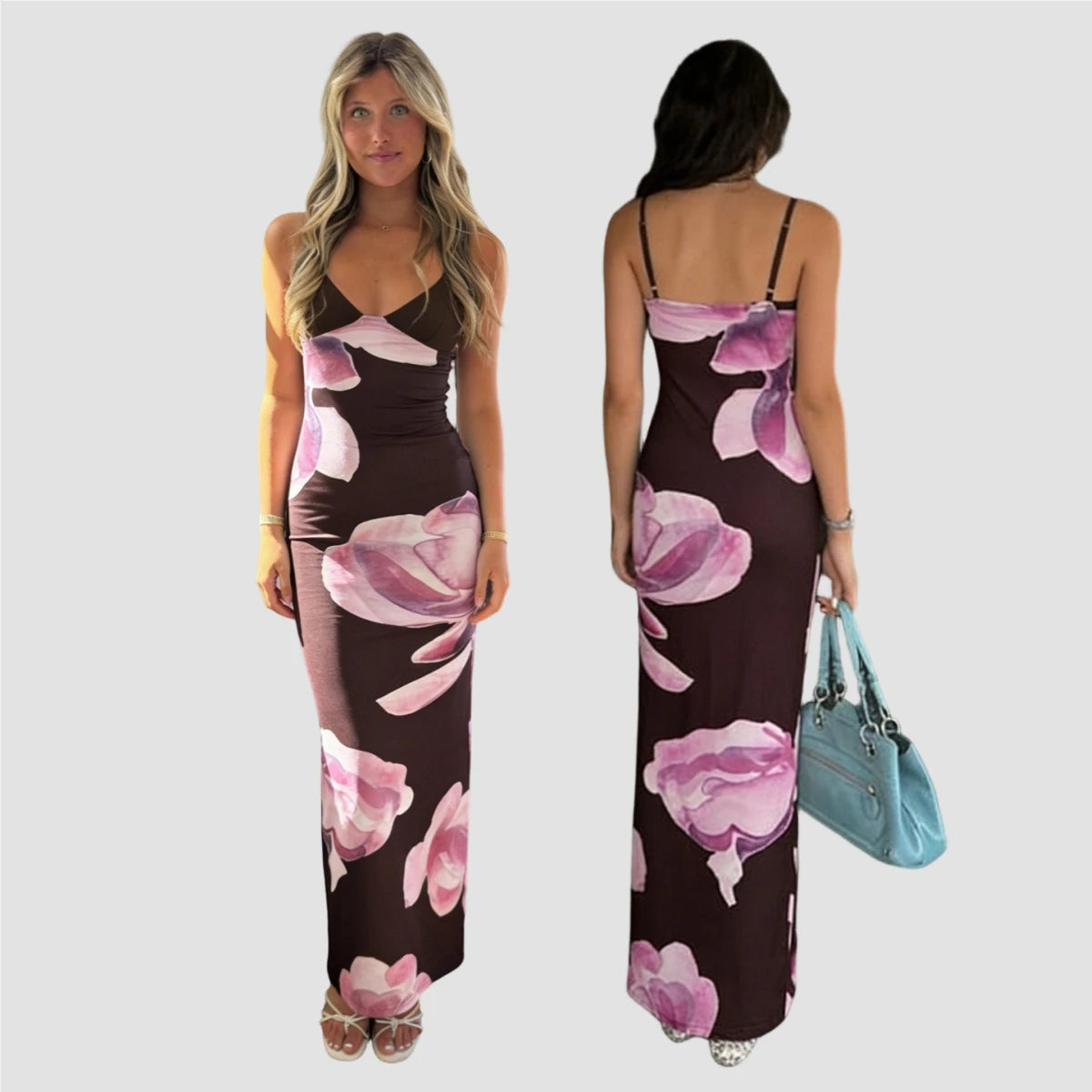 Midnight Bloom Maxi Dress