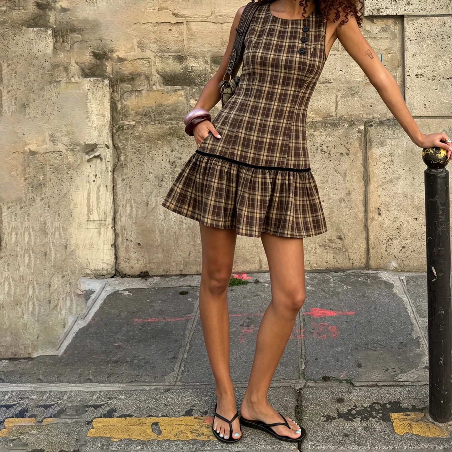 Kensington Plaid Midi Dress