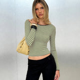 Sage Stripe Second Skin Top