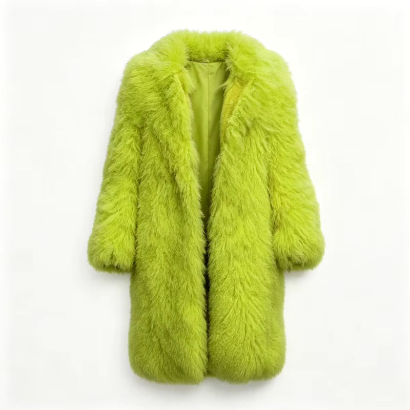Main Character Energy Faux Fur Coat