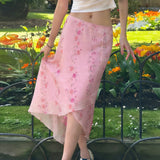 Blushing Petals Maxi Skirt