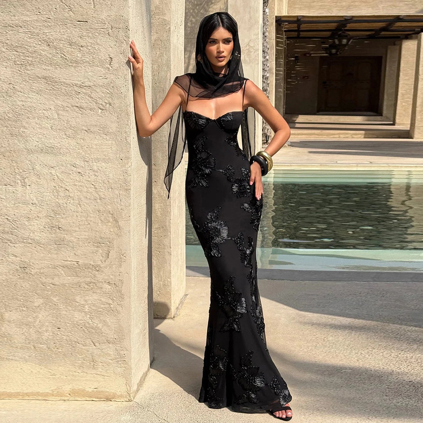 Golden Hour in Santorini Dress