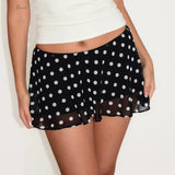 Dot After Dark Mini Skirt
