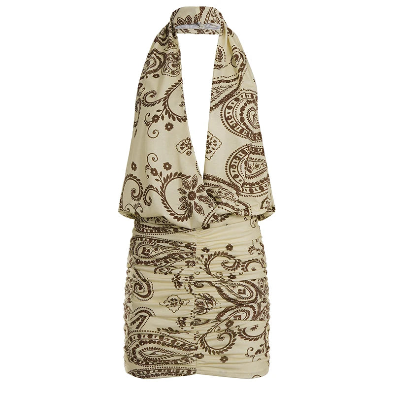 Vanilla Paisley Mini Dress