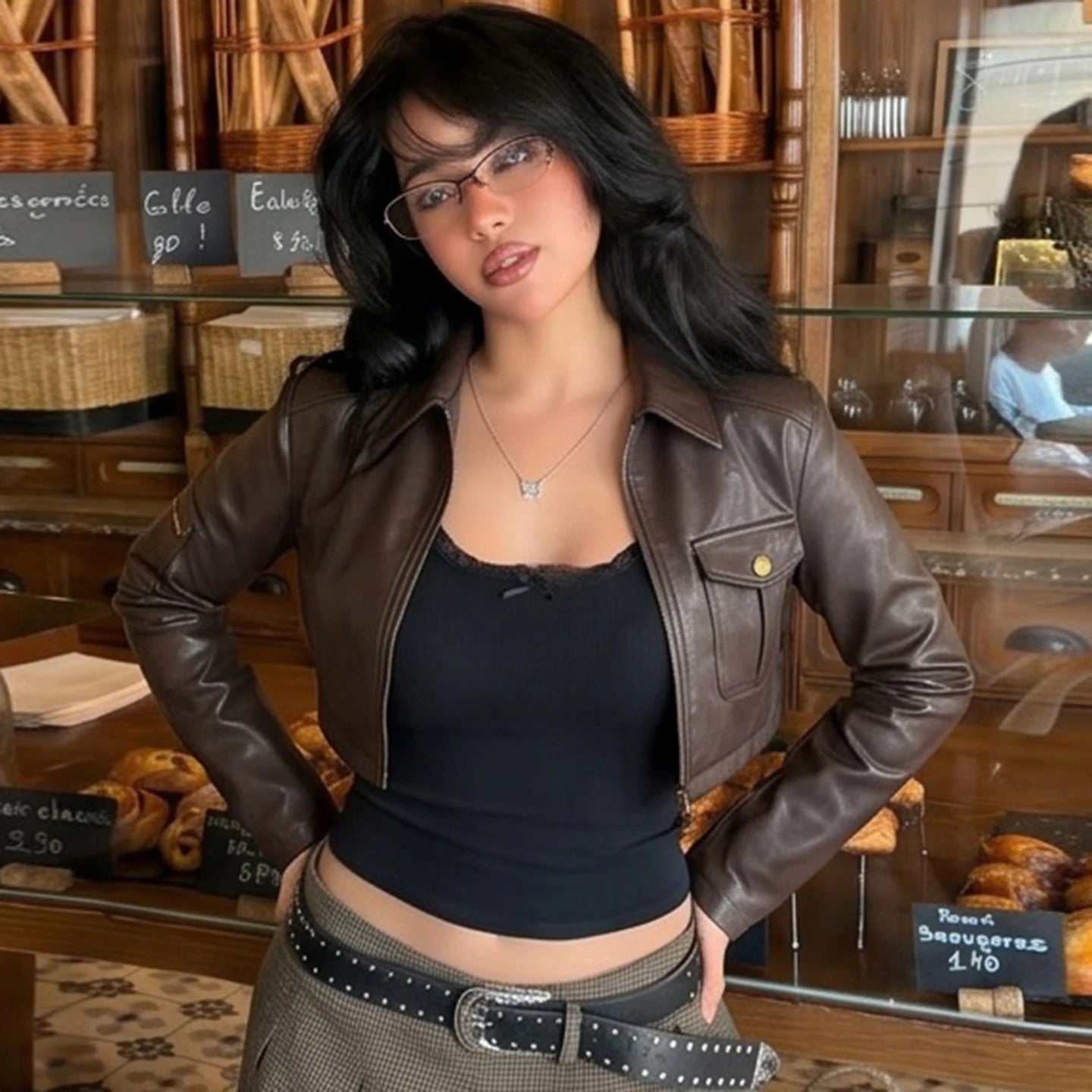 Espresso Edge Crop Jacket