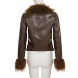 Mocha Muse Fur Trim Jacket