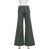 Campus Crush Plaid Flare Pants