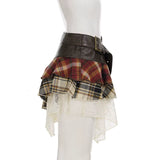 Autumn Riot Plaid Mini Skirt
