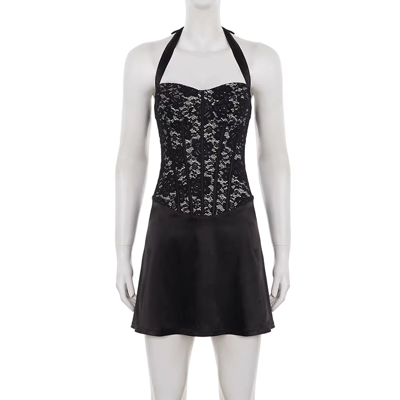 Noir Kiss Mini Dress