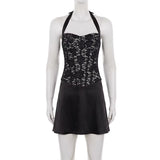 Noir Kiss Mini Dress