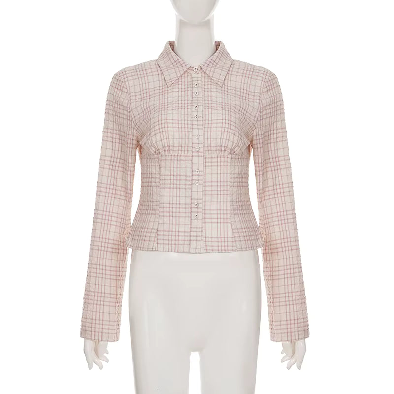 Riviera Plaid Corset Shirt