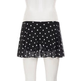 Dot After Dark Mini Skirt