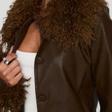 Mocha Muse Fur Trim Jacket