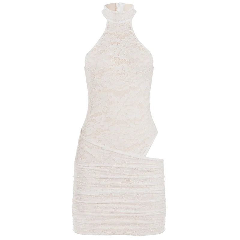 Ivory Muse Lace Mini Dress